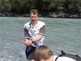 Michael brings some Rhine water to Oliver since he seems unwilling to go to the Rhine